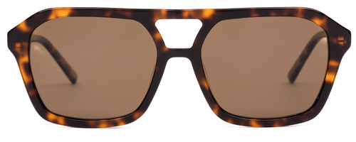 Front View of SITO SHADES THE VOID Unisex Pilot Sunglasses Honey Tortoise Havana/Brown 56 mm