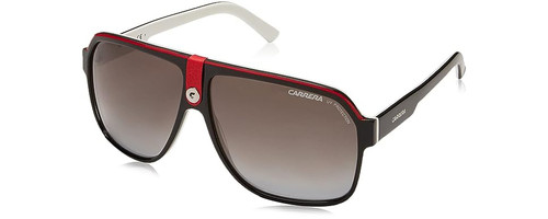 Profile View of CARRERA 8014/S Mens Sunglasses Ruthenium Silver Red/Gray Gradient Polarized 61mm