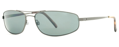 Profile View of Reptile Sierra Unisex Pilot Polarized Sunglasses in Gunmetal Silver/Grey 60 mm