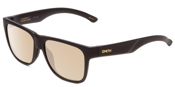 Smith Lowdown 2 Unisex Sunglasses Matte Black Gold/CP Polarized