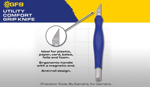 GF9 Utility: Comfort Grip Knife (x1)(x2 Blades)