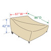 86 x 61 in. Double Chaise Lounge Furniture Protective Cover (CP130)