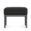 Avalon Matte Charcoal with Midnight Cushions Ottoman