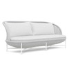 Montauk Matte White with Cloud Cushions 3 Seat Sofa