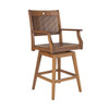 Opal Ipe Wood with Cushion Swivel Bar Stool