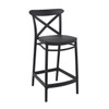 Cross Polypropylene Counter Stool