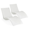 Kai White 5 Piece Pool Lounger with Pillows and 19 in. Side Table