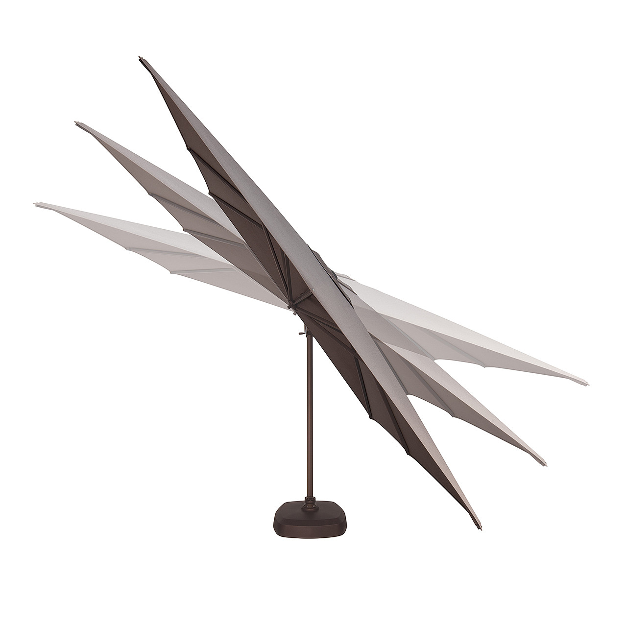 Treasure Garden 10 ft. x 10 ft. Aluminum Single Wind Vent Cantilever Umbrella - AG25TSQR