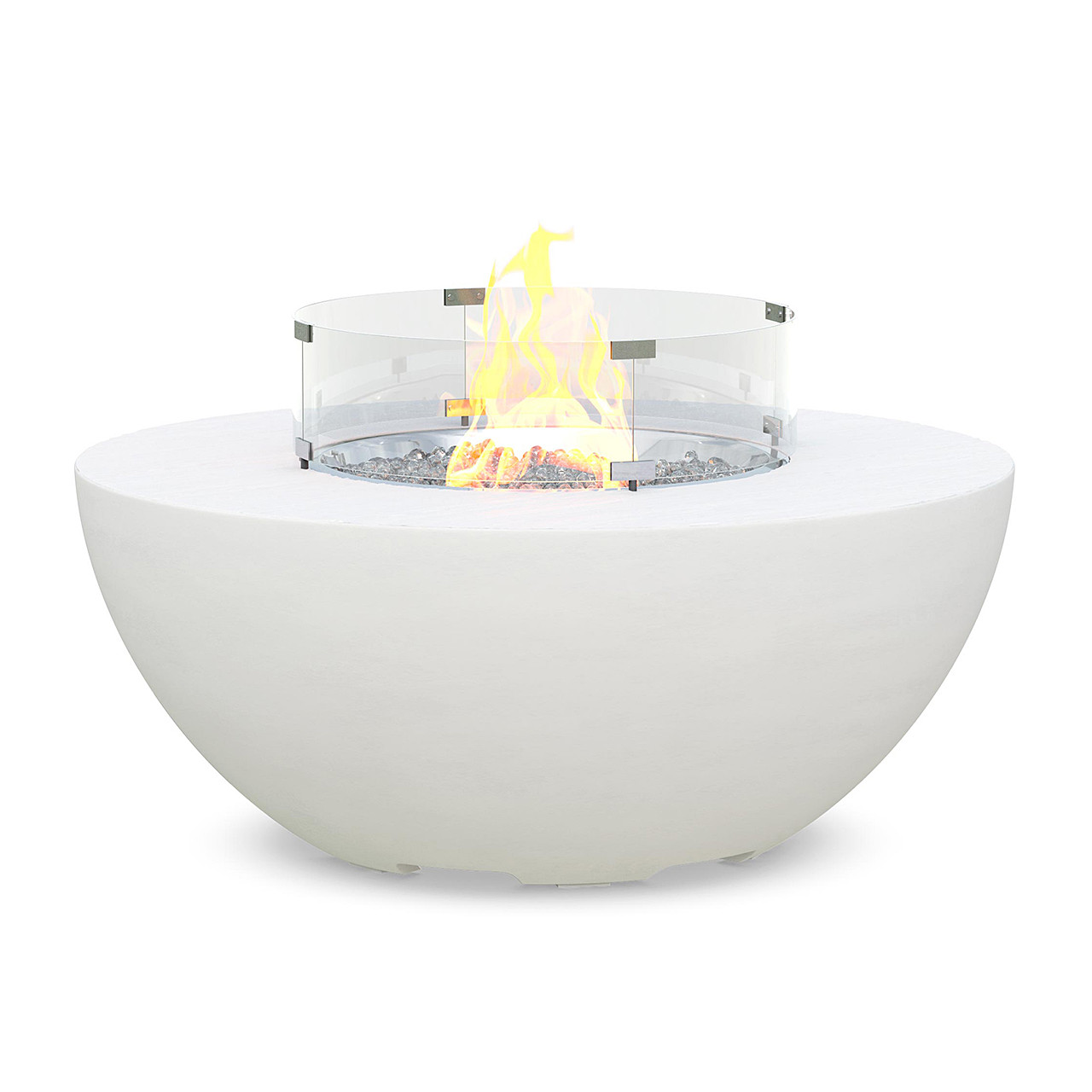 Luna Bone Concrete Fire Table