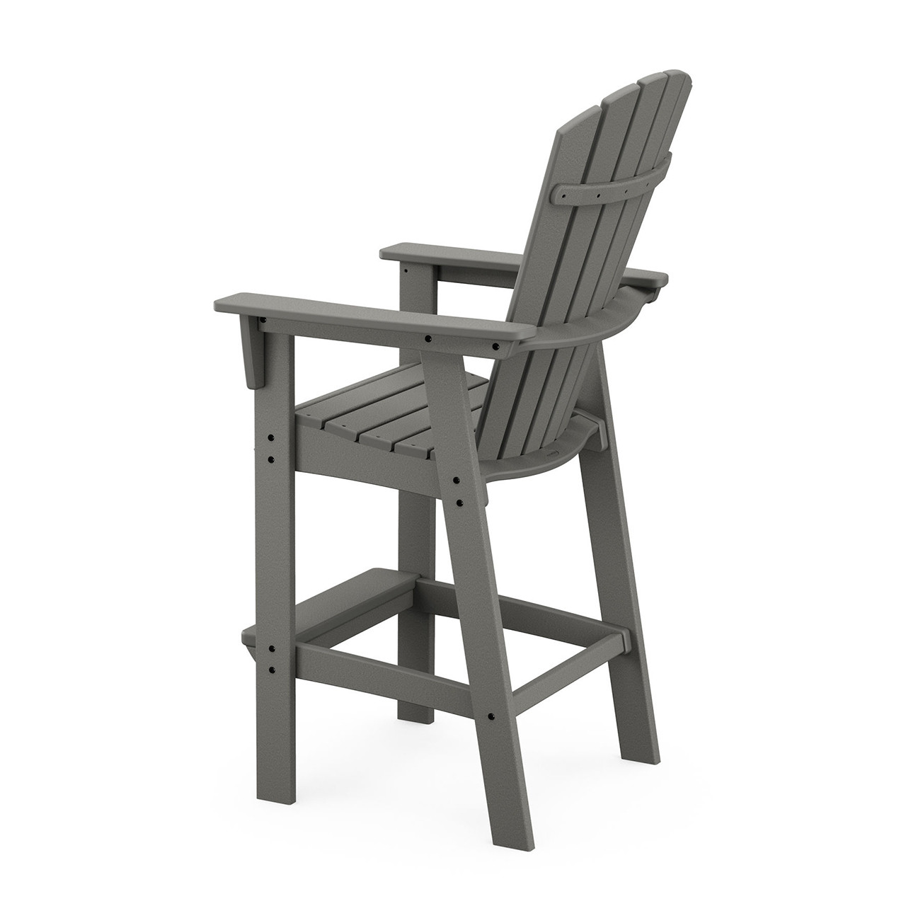 POLYWOOD Nautical Curveback Adirondack Bar Chair