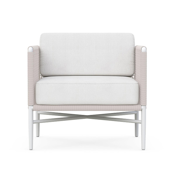 Corsica Matte White with Cloud Cushions Club Chair