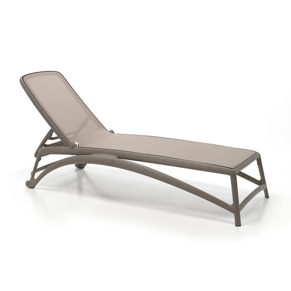 Atlantico Polypropylene with Synthetic Fabric Armless Chaise Lounge