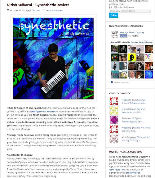 Synesthetic CD album review by BT Fasmer