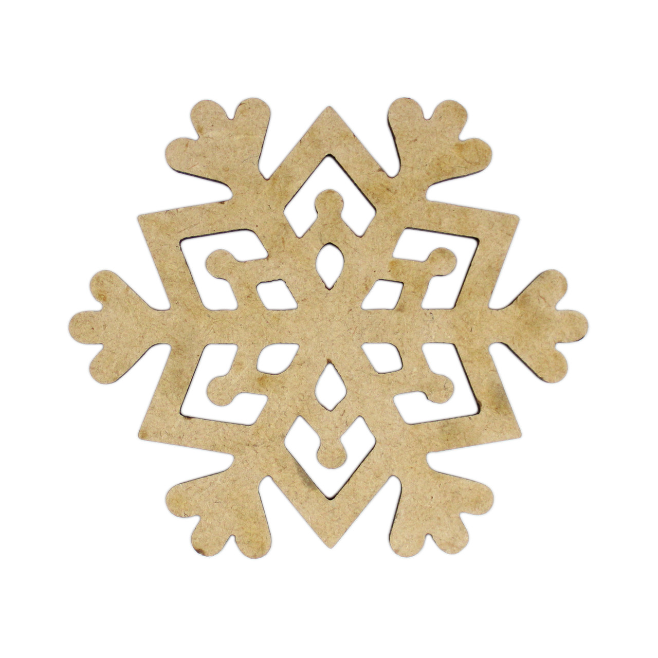 WWCrafts 4 x Wooden Snowflakes