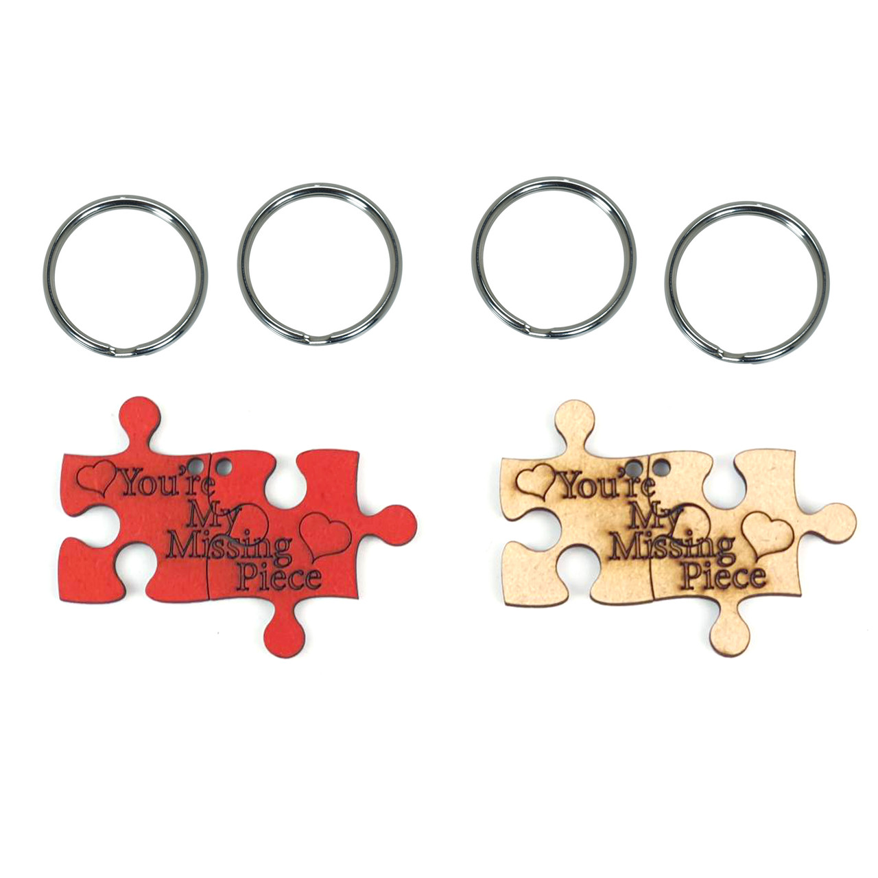 WWCrafts 2-Piece Jigsaw Keyring You're My Missing Piece