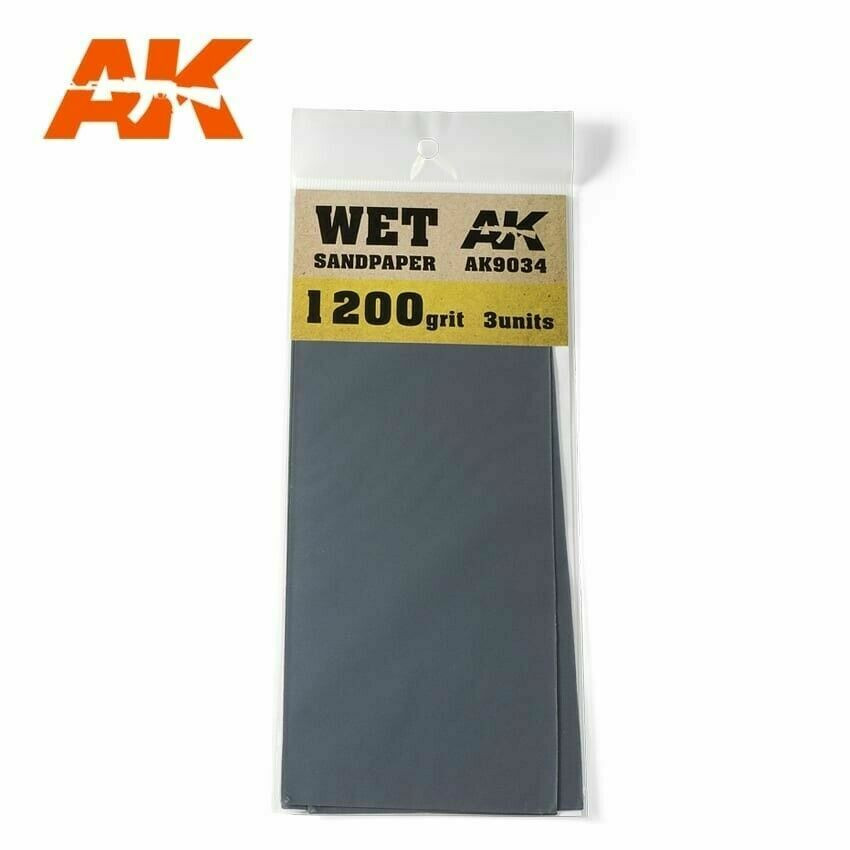 Sandpaper Wet, 1200 Grit, 3 Units