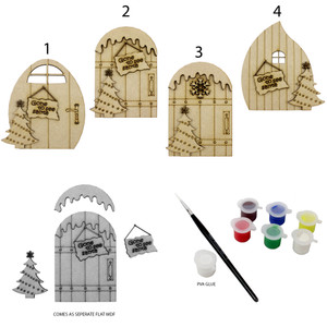 WWCrafts Christmas Elf Doors Painting Kit WWCrafts Christmas Elf Doors Painting Kit