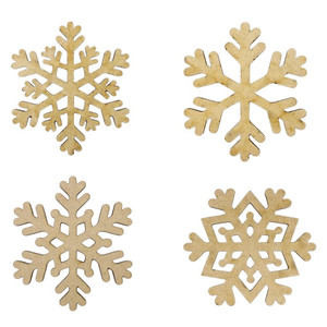 WWCrafts 4 x Wooden Snowflakes WWCrafts 4 x Wooden Snowflakes
