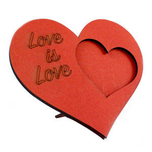 WWCrafts Wooden Heart Photo Frame - 'Love is Love' WWCrafts Wooden Heart Photo Frame - 'Love is Love'