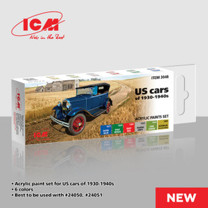 ICM Paint Set - US Cars of 1930-1940's - ICM03048 ICM Paint Set - US Cars of 1930-1940's - ICM03048