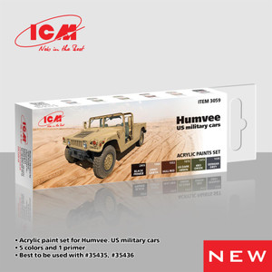 ICM Paint Set - Humvee, US Military Cars - ICM03059 ICM Paint Set - Humvee, US Military Cars - ICM03059