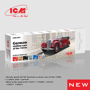 ICM Paint Set - German Civilian Cars of the 1930's - ICM03065 ICM Paint Set - German Civilian Cars of the 1930's - ICM03065