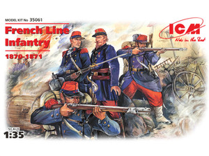 ICM 1:35 - French Line Infantry (1870-1871) 4 Figs - 35061