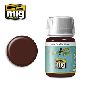 Ammo - Panel Line Wash Dark Red Brown 35ml MIG 1605 Ammo - Panel Line Wash Dark Red Brown 35ml MIG 1605