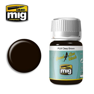 Ammo - Panel Line Wash Deep Brown 35ml MIG 1618 Ammo - Panel Line Wash Deep Brown 35ml MIG 1618