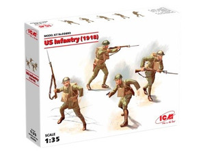 ICM 1/35 US Infantry (1918) 4 Figures 35693 ICM 1/35 US Infantry (1918) 4 Figures 35693