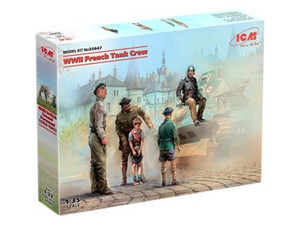 ICM 1/35 WWII French Tank Crew 4 Figures 35647 ICM 1/35 WWII French Tank Crew 4 Figures 35647