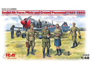 ICM 48084 Soviet Air Force Pilots & Ground Personnel (1943-1945) 7 Figures