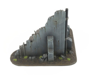 War-Torn City - Ruined Multi Storey Corner Building