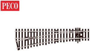 Peco OO/HO Turnout C100 Sm Rad LH INS (SL92) SL-92