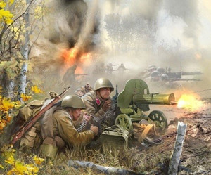 Zvezda Soviet Machinegun Crew 1941 Item No. Z6104