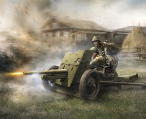 Zvezda Soviet Gun 45mm Item No. Z6112