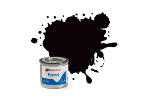 Humbrol  Enamel Paint: 85 - Black - Satin - (14ml)