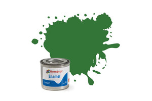 Humbrol  Enamel Paint: 131 - Mid Green - Satin - (14ml)