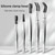 5-Piece Stainless Steel Precision Tweezer Set – Plastic-Coated Tips | Straight, Angled & Curved for Model Making & Railway Layouts