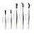 5-Piece Stainless Steel Precision Tweezer Set – Plastic-Coated Tips | Straight, Angled & Curved for Model Making & Railway Layouts