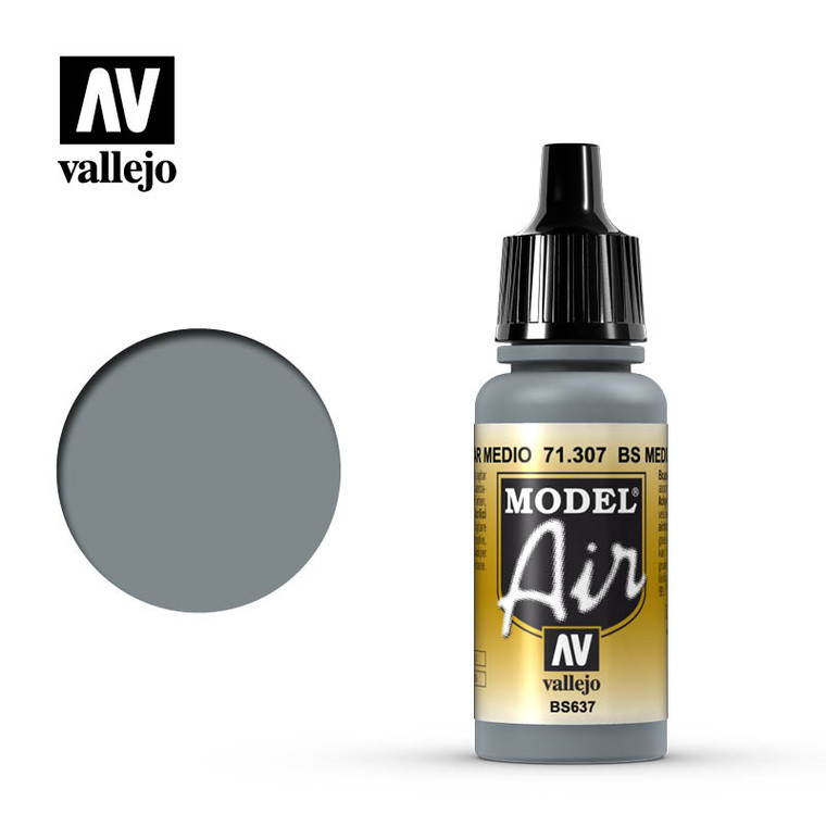 Vallejo Model Air 17ml -BS Medium Sea Grey 71.307
