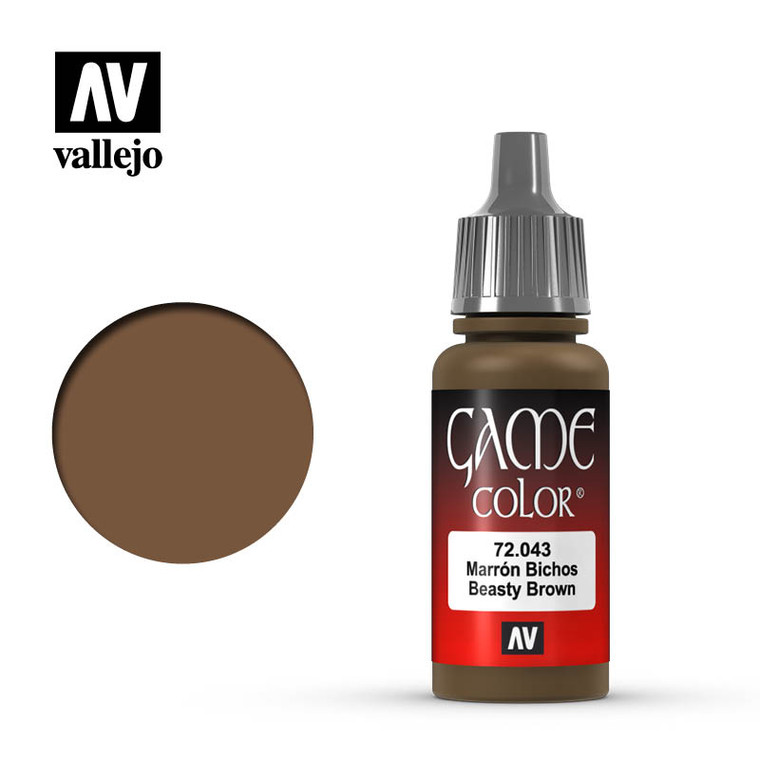Vallejo Game Color 17ml - Beasty Brown 72.043 Vallejo Game Color 17ml - Beasty Brown 72.043