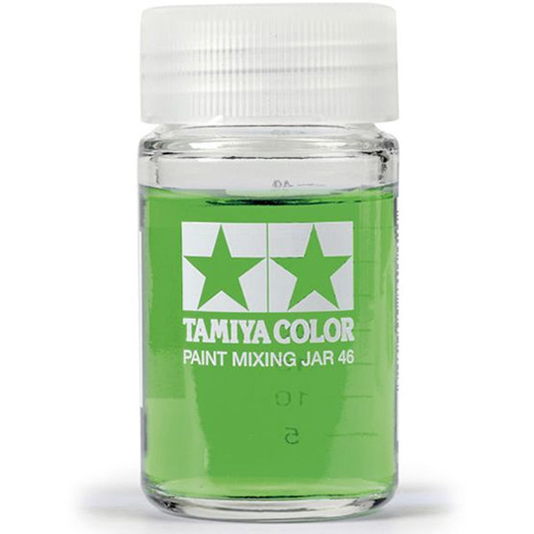 Tamiya Clear Glass Paint Mixing Jar 46ml with Lid & Measure Lines (81042)