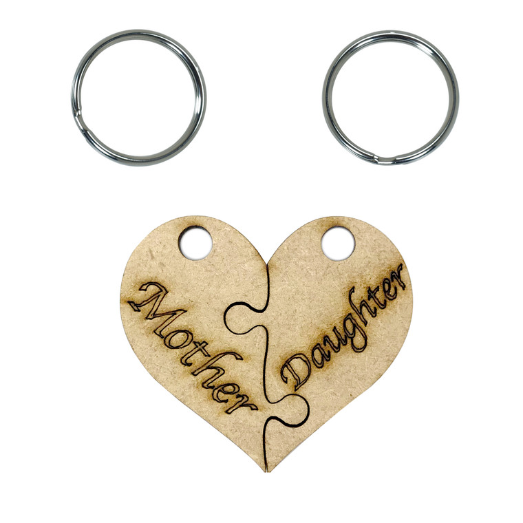 WWCrafts 2-Piece Jigsaw Keyring - Mother Daughter