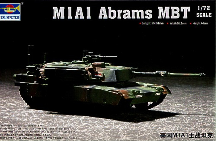 Trumpeter 1:72 - M1A1 Abrams MBT 07276