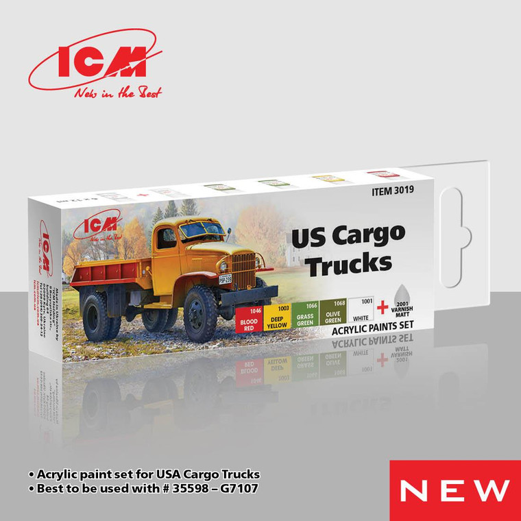 ICM Paint Set - USA Cargo Trucks - ICM03019