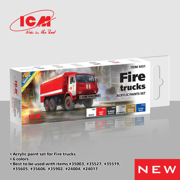 ICM Paint Set - Fire Trucks - ICM03031