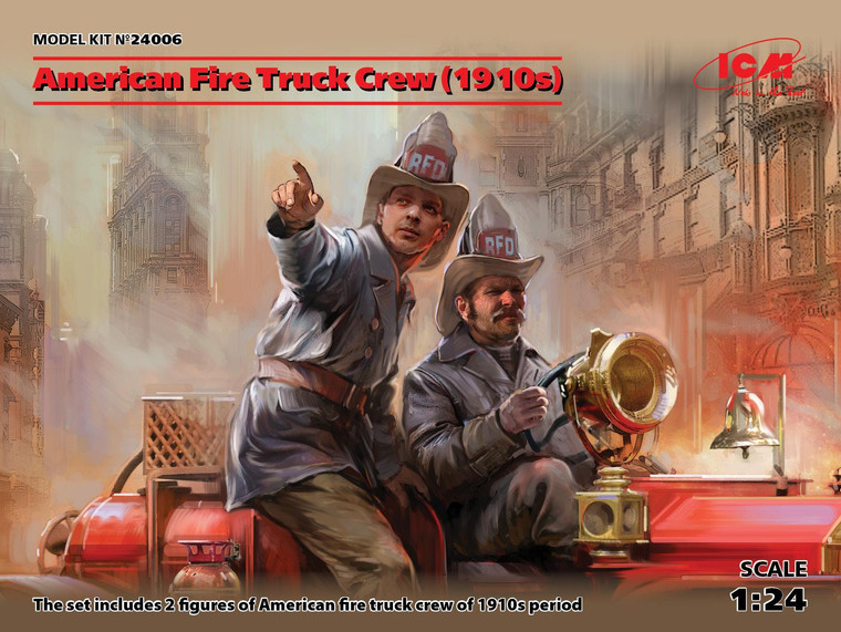 ICM 1:24 - American Fire Truck Crew (1910's) 2 Figs - ICM24006