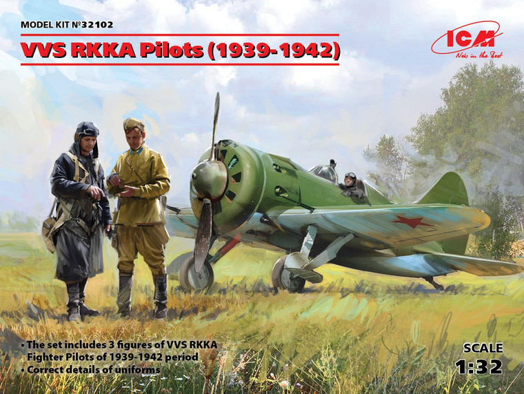 ICM 1:32 - VVS RKKA Pilots (1939-1942) (3 figs) - ICM32102