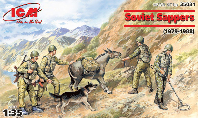 ICM 1:35 - Soviet Sappers (1979-1988) 4 Figs - ICM35031
